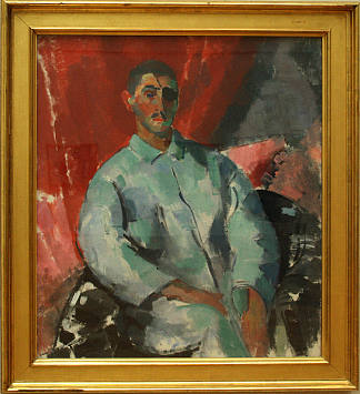 黑色绷带自画像 Self-portrait with Black Bandage (1915)，里克沃特斯