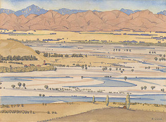 河床，怀奥 Riverbed, Waiau (1932)，丽塔·安格斯