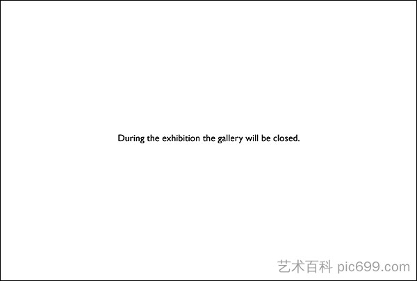 封闭式画廊 Closed Gallery (1969),罗伯特·巴里