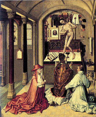 圣格雷戈里弥撒 Mass of Saint Gregory (c.1415)，罗伯特.康宾