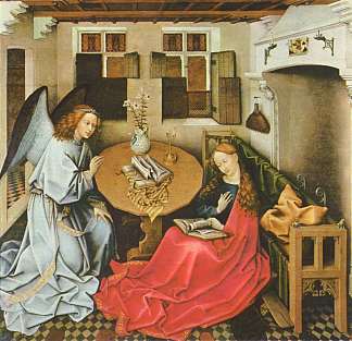 天使报喜 The Annunciation (c.1430)，罗伯特.康宾