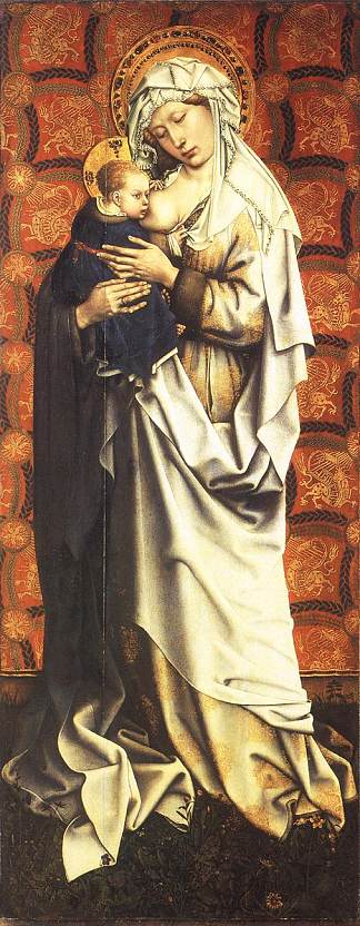 处女与圣婴 Virgin and Child (1410)，罗伯特.康宾