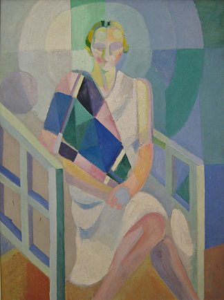 海姆夫人画像 Portrait of Madame Heim (c.1927)，罗伯特·德劳内