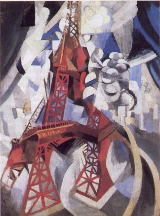 红塔 The Red Tower (1911)，罗伯特·德劳内