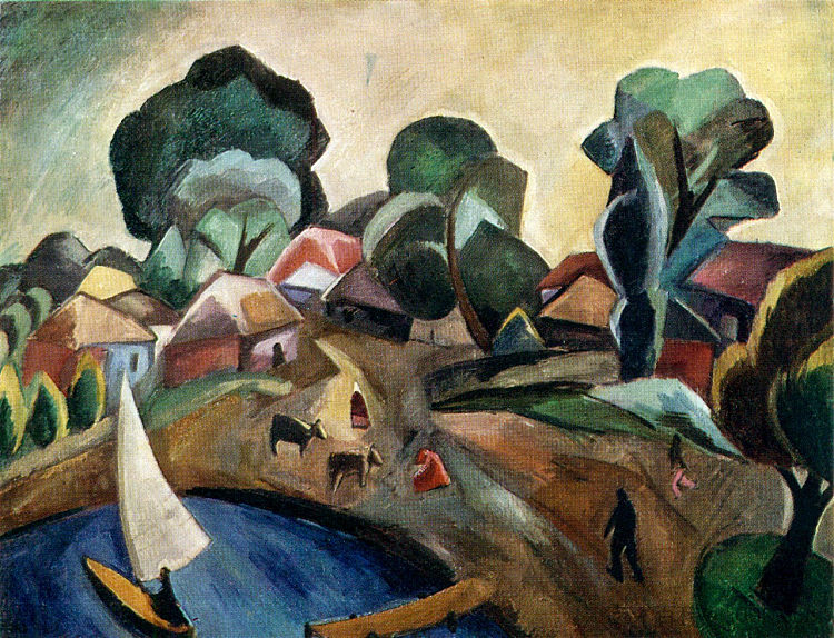 风帆景观 Landscape with a sail (1912)，罗伯特·福克