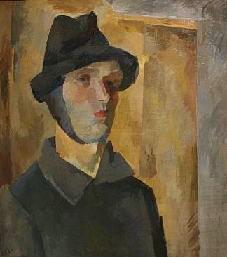 带有绷带耳朵的自画像 Self portrait with a bandaged ear (1921)，罗伯特·福克