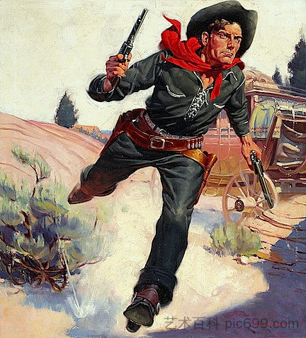 狂野西部周刊，纸浆封面，1935 年 12 月 14 日 Wild West Weekly, pulp cover, December 14 1935 (1935)，罗伯特·G·哈里斯