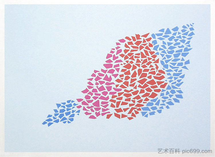 五彩纸屑图案（投资组合 #2） Confetti Pattern (Portfolio #2) (1973)，罗伯特·古德诺