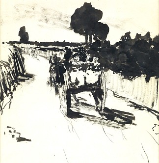 路上的车 Carro en el camino (1890)，罗伯特·亨利