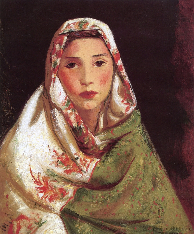 墨西哥女孩，玛丽亚 Mexican Girl, Maria (1916)，罗伯特·亨利