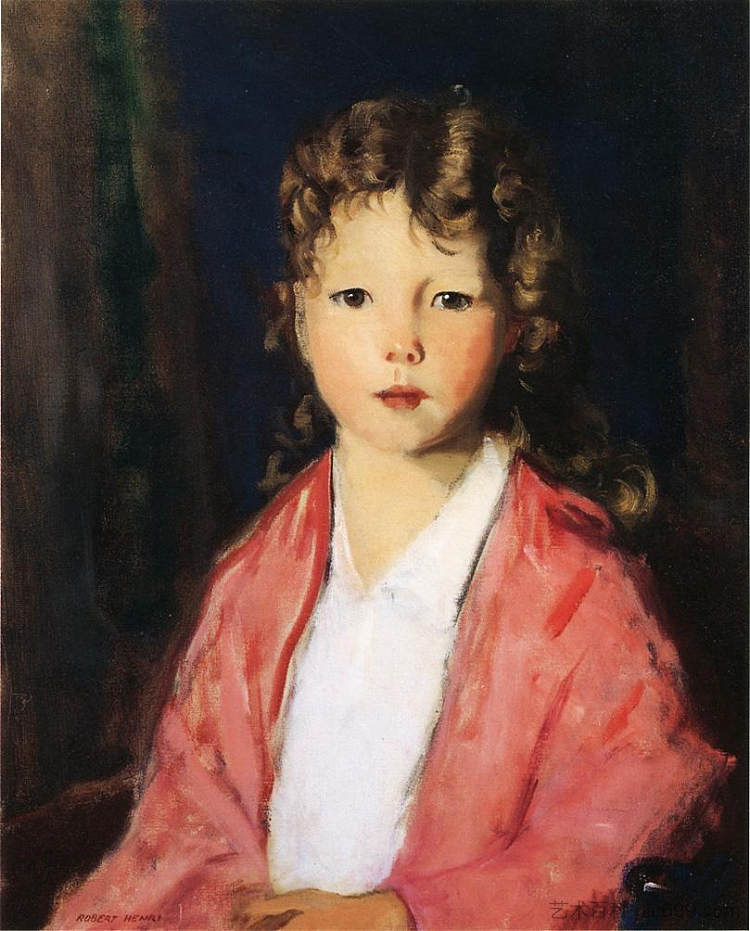 让·麦克维蒂的肖像 Portrait of Jean McVitty (1919),罗伯特·亨利