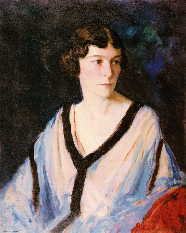 爱德华·H·贝内特夫人(凯瑟琳)贝内特的肖像 Portrait of Mrs. Edward H. (Catherine) Bennett,罗伯特·亨利