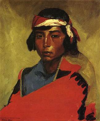 特苏克普韦布洛的年轻雄鹿 Young Buck of the Tesuque Pueblo (1916)，罗伯特·亨利