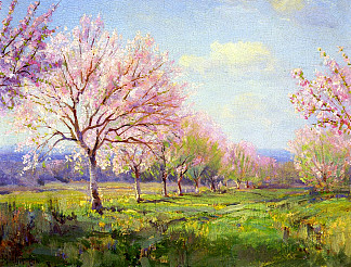 小牛农场的桃园 Peach Orchard on Mavericks Farm (1915)，罗伯特·朱利安