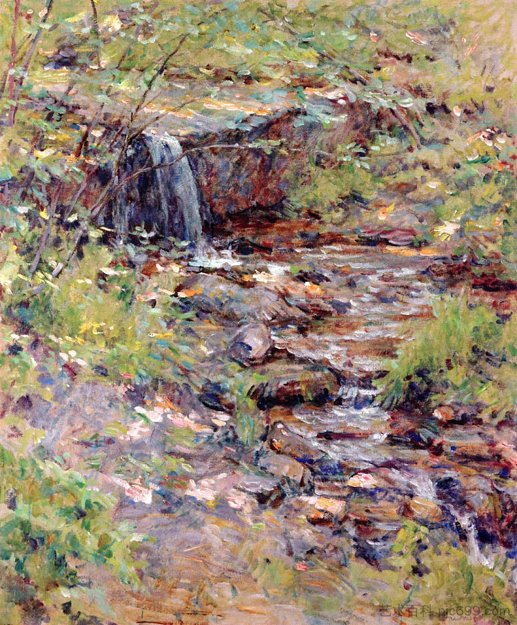 瀑布溪 Cascading Brook (1916)，罗伯特·刘易斯·里德