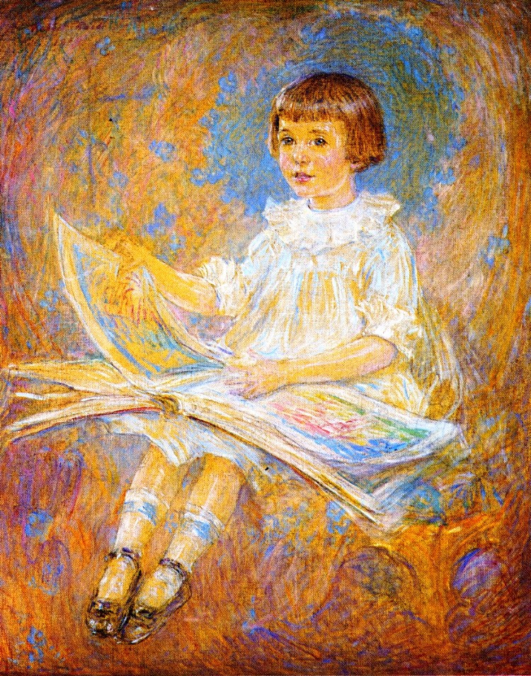 一个年轻女孩的肖像 Portrait of a Young Girl (1919)，罗伯特·刘易斯·里德