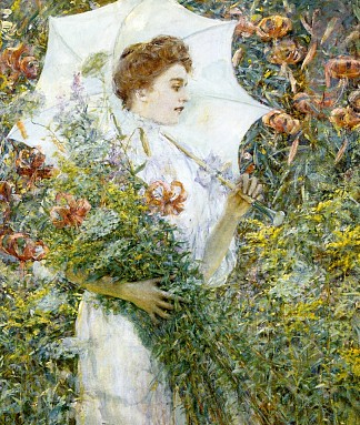 白色阳伞 The White Parasol (1907)，罗伯特·刘易斯·里德