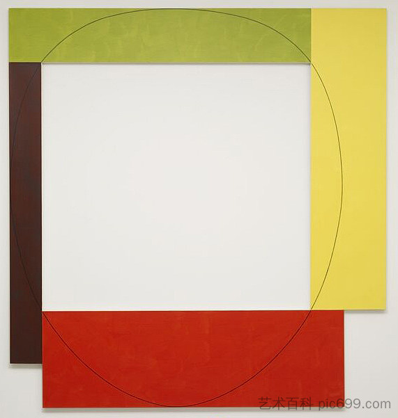 四色框架绘画#5（遮阳伞单元） Four Color Frame Painting #5 (Parasol Unit) (1984)，罗伯特·曼戈尔德