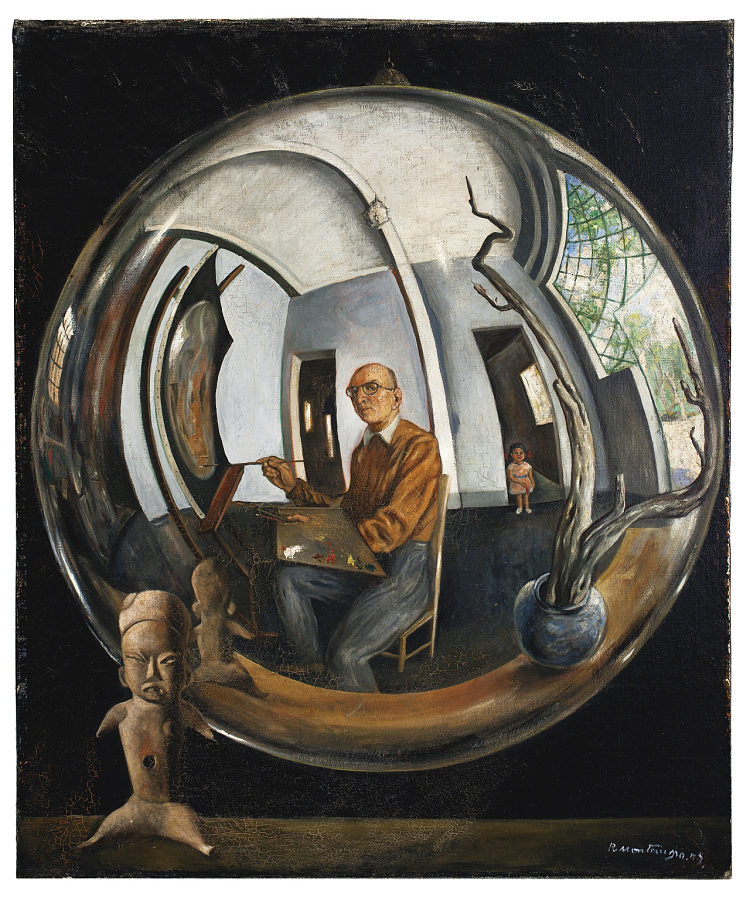 水晶球中的自画像 Self-Portrait in a Crystal Ball (1953)，罗伯托黑山内沃