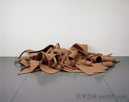 无题（粉红毛毡） Untitled (Pink Felt) (1970)，罗伯特·莫里斯