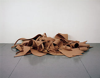 无题（粉红毛毡） Untitled (Pink Felt) (1970)，罗伯特·莫里斯