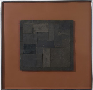 无题（橙色底黑字） Untitled (black on orange) (1969)，罗伯特·尼克尔