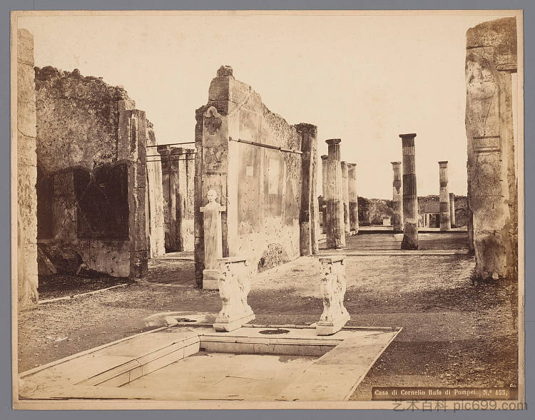庞贝的科尔内利奥·鲁福之家 House of Cornelio Rufo of Pompeii (1865),罗伯托·里夫