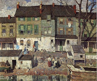 在运河上，新希望 On the Canal, New Hope (1916)，罗伯特·斯宾塞