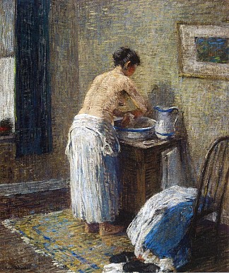 女人洗衣服 Woman Washing (1917)，罗伯特·斯宾塞