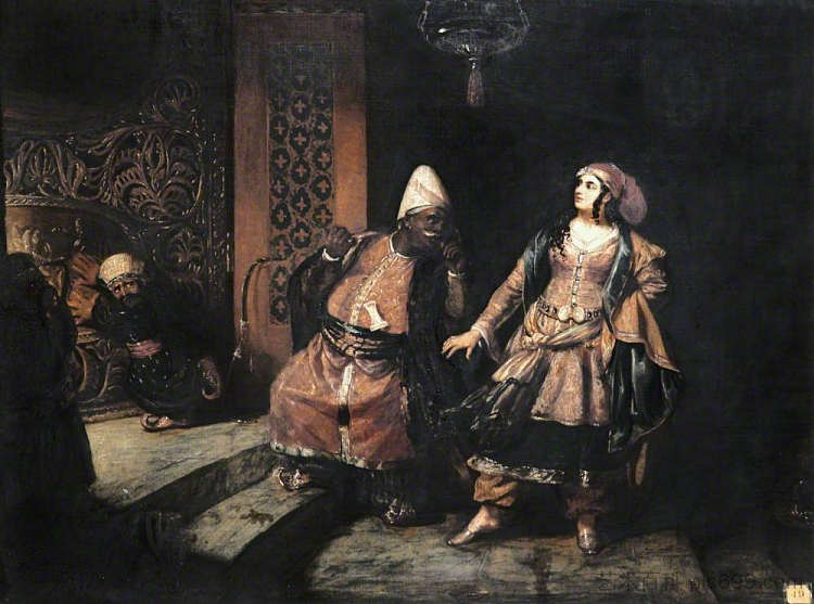 《唐璜》中的场景 Scene from 'Don Juan' (1836),罗伯特·威廉·巴斯
