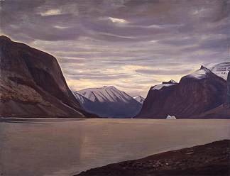 北格陵兰峡湾，灰色日 North Greenland Fiord, Gray Day (1933)，罗克韦尔·肯特
