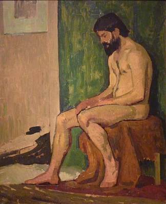 坐着的大胡子男人 Seated bearded man (c.1910)，罗杰·德·拉·弗雷纳耶