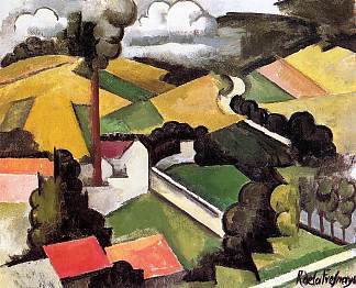 工厂烟囱，美兰景观 The Factory Chimney, Meulan Landscape (1912; France                     )，罗杰·德·拉·弗雷纳耶