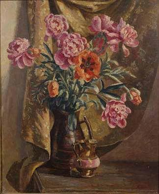 牡丹和罂粟花 Peonies and Poppies (1929)，罗杰·弗莱