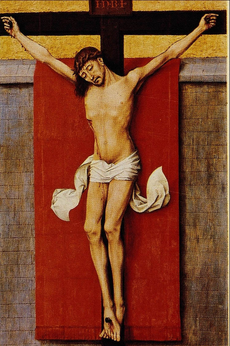 十字架双联画 Crucifixion Diptych (1460)，罗吉尔·凡·德尔·维登