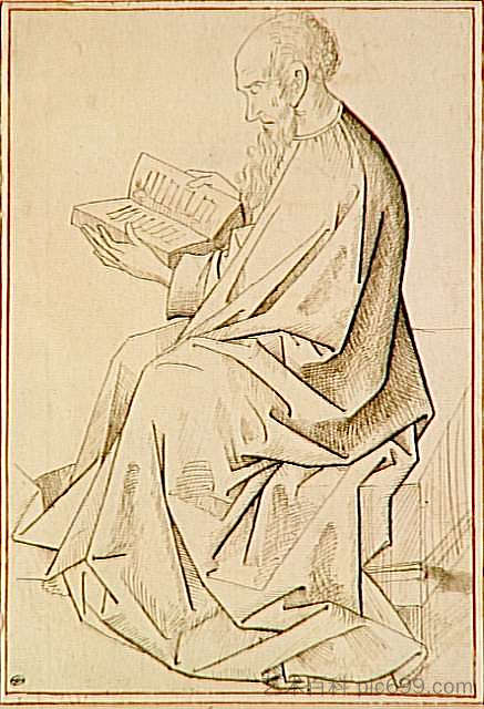 传道者人物的练习曲 Etude of figure the evangelist,罗吉尔·凡·德尔·维登