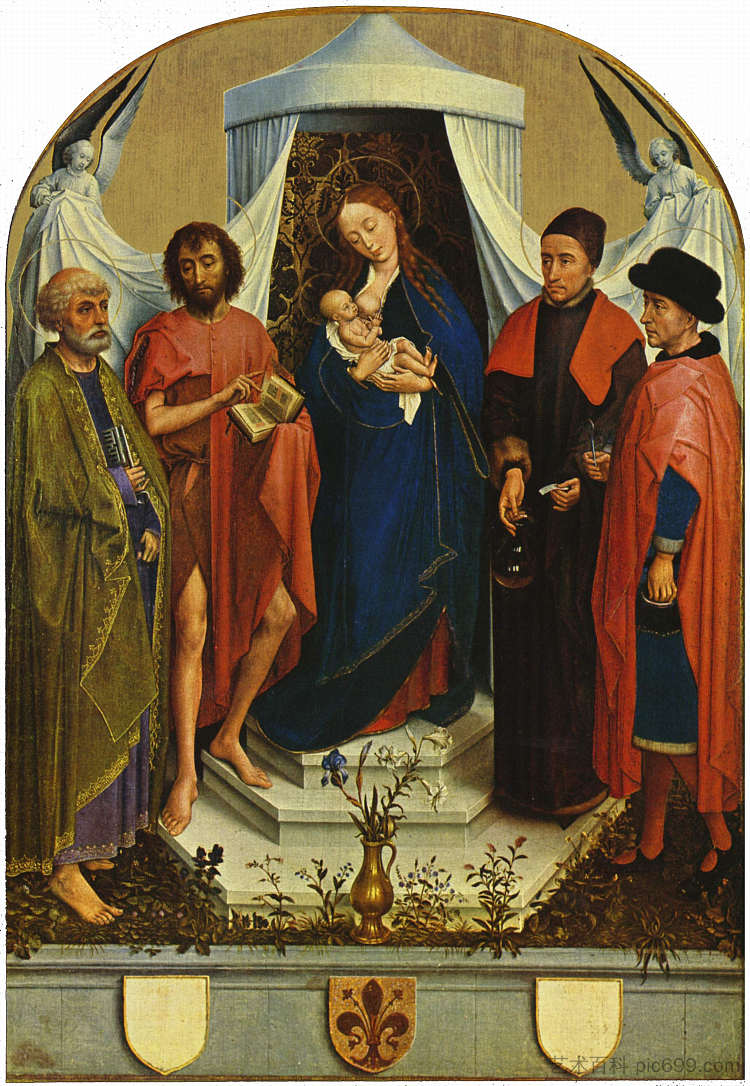 麦当娜与圣徒 Madonna with the saints (1460)，罗吉尔·凡·德尔·维登