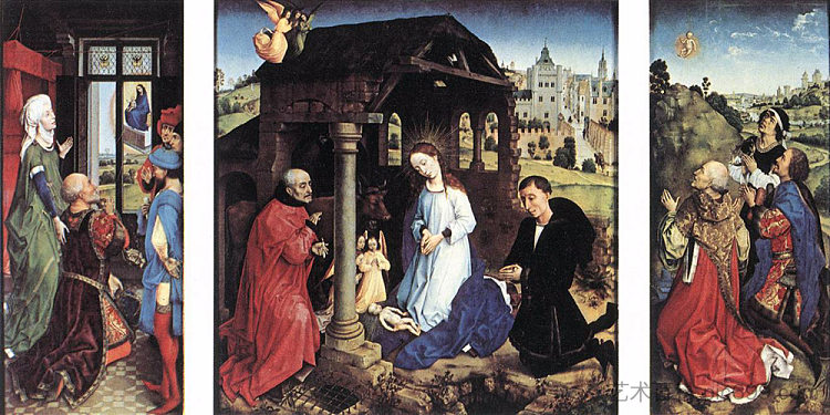 皮埃尔·布莱德林三联画 Pierre Bladelin Triptych (1445 - 1450)，罗吉尔·凡·德尔·维登