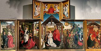 耶稣诞生息肉 Polyptych with the Nativity，罗吉尔·凡·德尔·维登