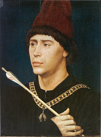 勃艮第私生子安托万的肖像 Portrait of Antoine, bastard of Burgundy (1460)，罗吉尔·凡·德尔·维登