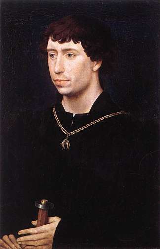 大胆查理的肖像 Portrait of Charles the Bold (c.1460)，罗吉尔·凡·德尔·维登