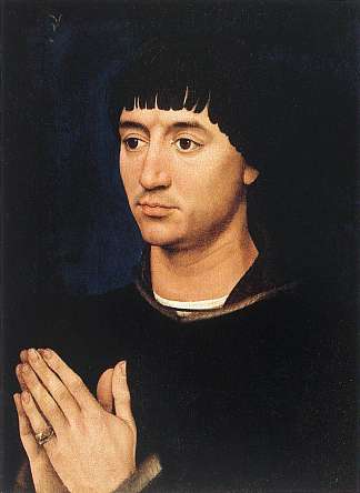 让·德·格罗斯的肖像 Portrait of Jean de Gros (1450)，罗吉尔·凡·德尔·维登