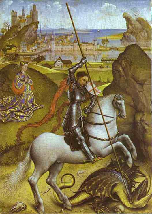 圣乔治与龙 Saint George and the Dragon (1432 - 1435)，罗吉尔·凡·德尔·维登