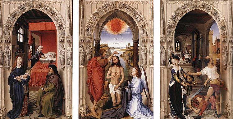 圣约翰祭坛画 Saint John Altarpiece (1455 - 1460)，罗吉尔·凡·德尔·维登