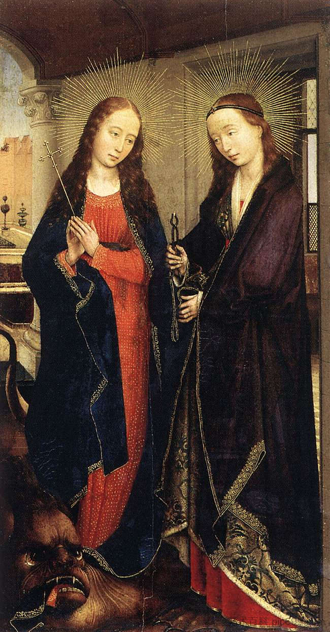 圣玛格丽特和阿波罗尼亚 Saints Margaret and Apollonia (1445 - 1450)，罗吉尔·凡·德尔·维登