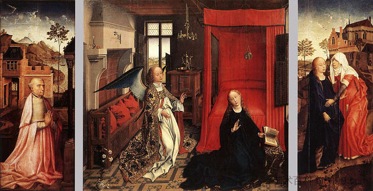 天使报喜 The Annunciation (1440)，罗吉尔·凡·德尔·维登