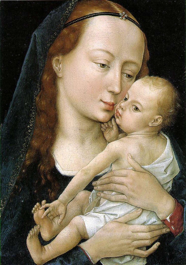 处女与圣婴 Virgin and Child (1454)，罗吉尔·凡·德尔·维登