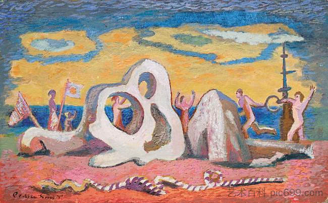 海边黄金之夜 Golden Evening on Seabeach (1960)，罗曼·塞尔斯基