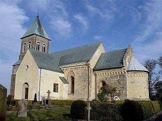 比亚雷斯舍教堂，瑞典 Bjäresjö Church, Sweden (c.1150)，罗马式建筑