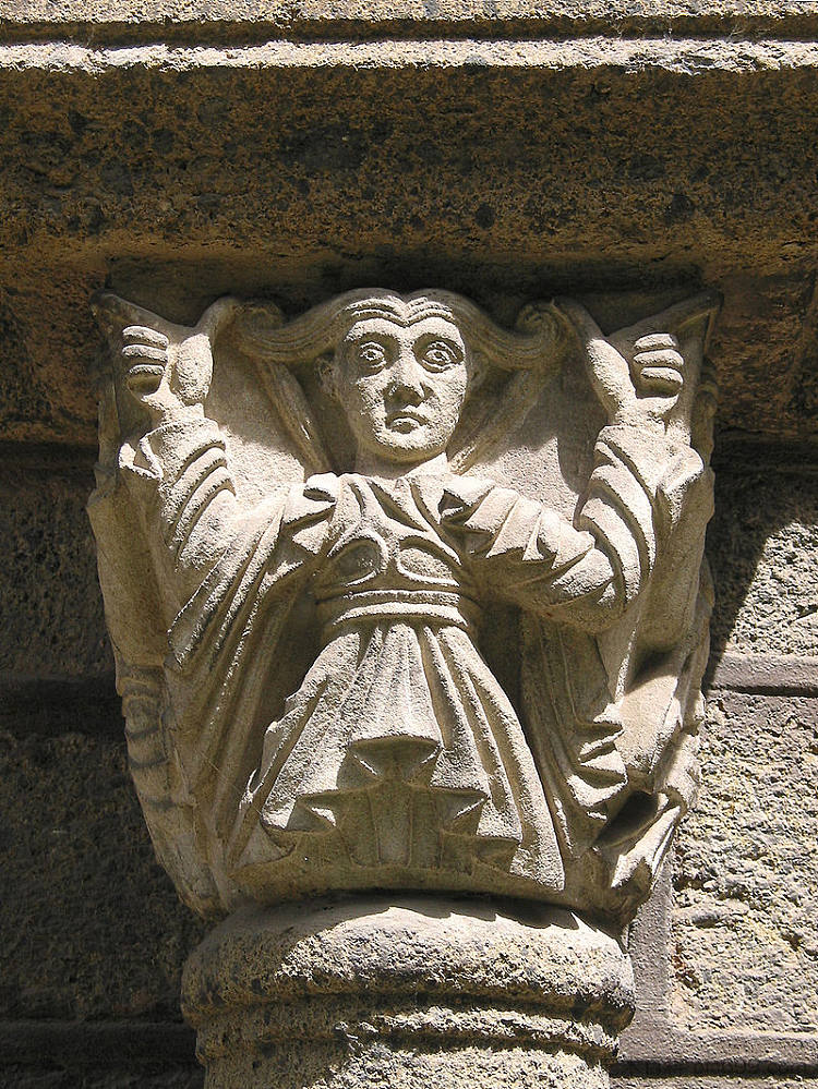 首都，法国勒皮大教堂 Capital, Le Puy Cathedral, France (c.1100)，罗马式建筑